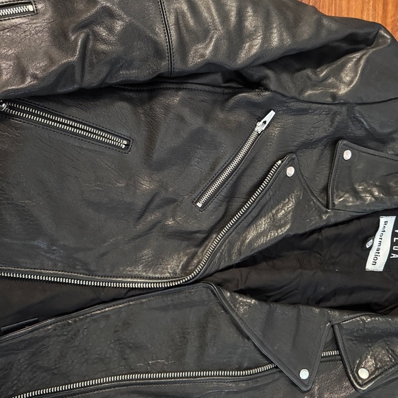 Reformation Black Leather Jacket - Picture 4 of 10